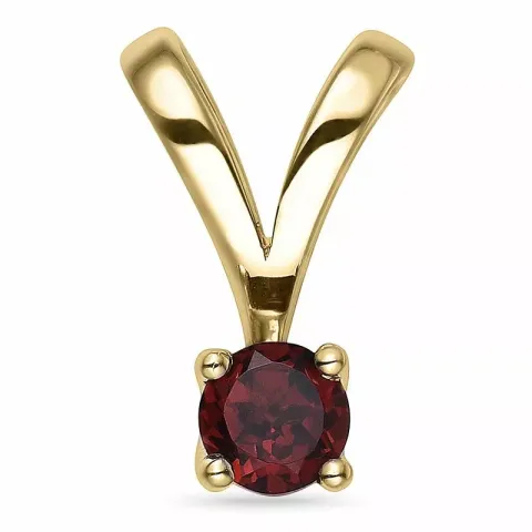 Granat Solitäranhänger in 14 karat Gold 0,32 ct