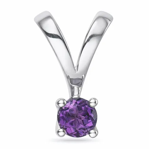 Amethyst Anhänger in 14 karat Weißgold 0,25 ct