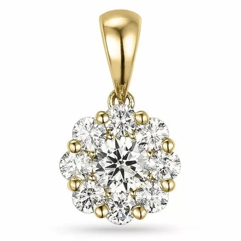 Diamant Anhänger in 14 karat Gold 0,20 ct 0,32 ct