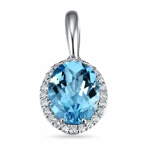 Topas Anhänger in 14 karat Weißgold 0,12 ct 3,0 ct