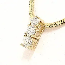 Diamantanhänger in 14 karat gold 0,20 ct