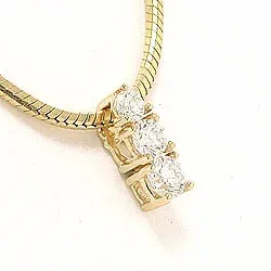 Diamantanhänger in 14 karat gold 0,20 ct