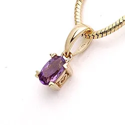 Amethyst Anhänger in 14 karat Gold