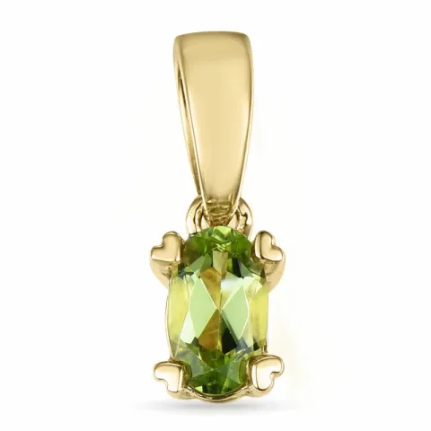 Peridot Anhänger in 14 karat Gold