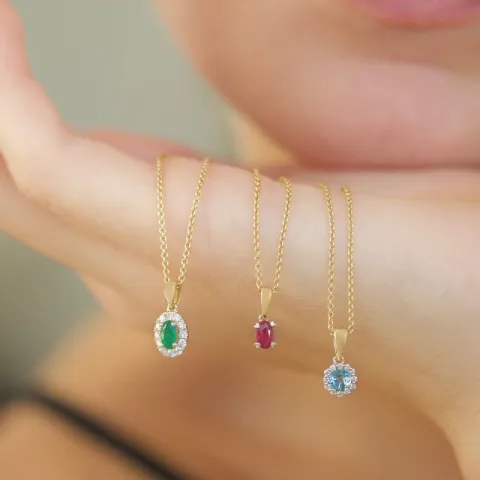 Rubin Anhänger in 14 karat Gold 0,35 ct