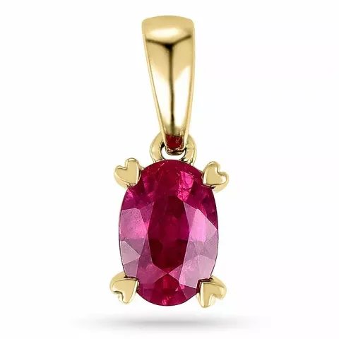 Rubin Anhänger in 14 karat Gold 0,63 ct