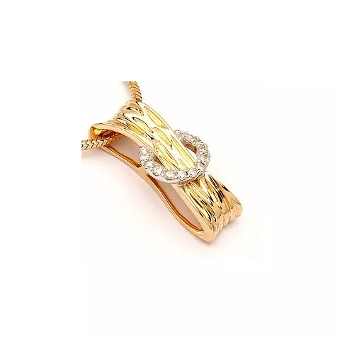 Diamantanhänger in 14 karat Gold- und Weißgold 0,09 ct