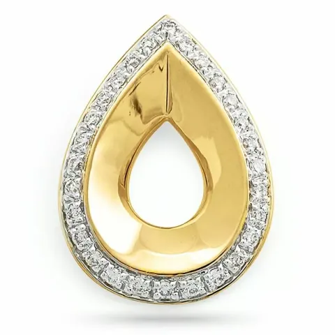 Diamant anhänger in 14 karat gold 0,15 ct