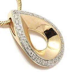 Diamant anhänger in 14 karat gold 0,15 ct