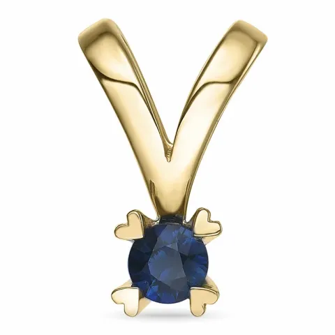 Saphir Anhänger in 14 karat Gold 0,30 ct
