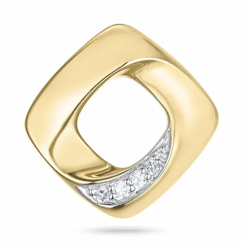 Diamantanhänger in 14 karat Gold- und Weißgold 0,05 ct