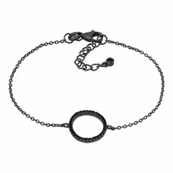 Frost by Noa Zero Armband in schwarzes rhodiniertes Silber schwarz Zirkon
