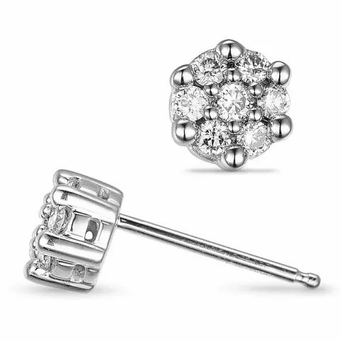 Diamantohrringe in 14 Karat Weißgold mit Diamant