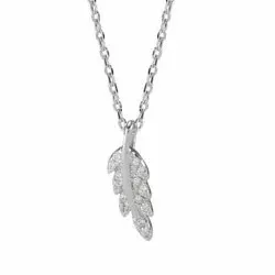 Klein Frost by Noa Blatt Anhänger mit Halskette in Silber weißen Zirkonen