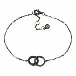 Frost by Noa Kreis Armband in schwarzes rhodiniertes Silber schwarz Zirkon