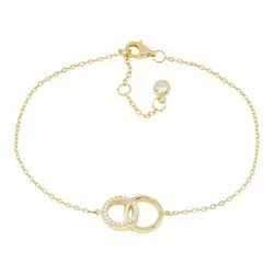 Frost by Noa Kreis Armband in vergoldetem Sterlingsilber weißem Zirkon