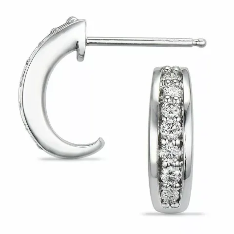 13 mm diamantohrringe in 14 karat weißgold mit diamanten