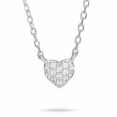 Frost by Noa Herz Anhänger mit Kette in rhodiniertem Silber weißem Zirkon