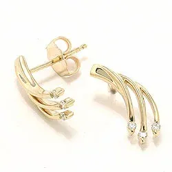 Diamant Ohrstecker in 14 Karat Gold mit Diamanten
