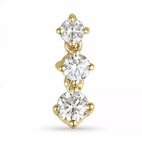 Diamant Gold Brillantohrringen in 14 Karat Gold mit Diamant 