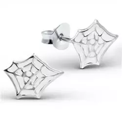 Spinnennetz Ohrringe in Silber