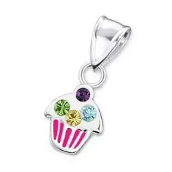 Cup cake Anhänger aus Silber
