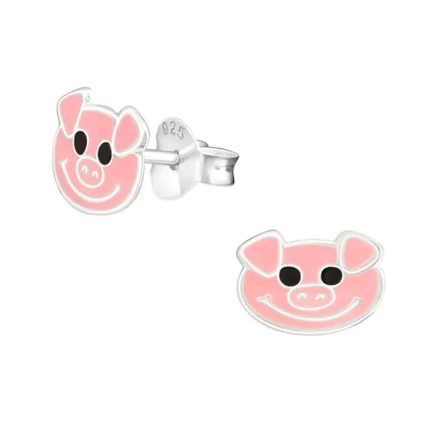 Schwein Ohrringe in Silber