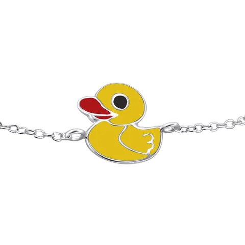 Ente Armband aus Silber und Anhänger aus Silber