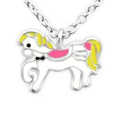 Pferde Halskette aus Silber und Pferd aus Silber