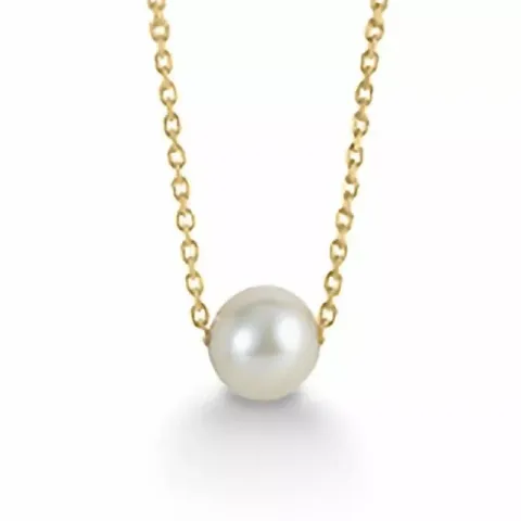 6 mm Aagaard Perle Anhänger mit Halskette in 8 Karat Gold