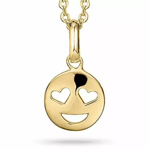 Aagaard Smiley Halskette mit Anhänger in vergoldetem Sterlingsilber