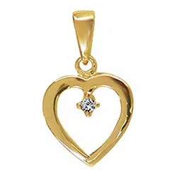 Aagaard Herz Anhänger in 14 karat Gold 0,01 ct