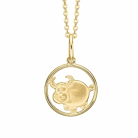 Aagaard sternzeich stier Anhänger mit Halskette in vergoldetem Sterlingsilber
