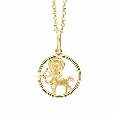 Aagaard sternzeich schütze Anhänger mit Halskette in vergoldetem Sterlingsilber