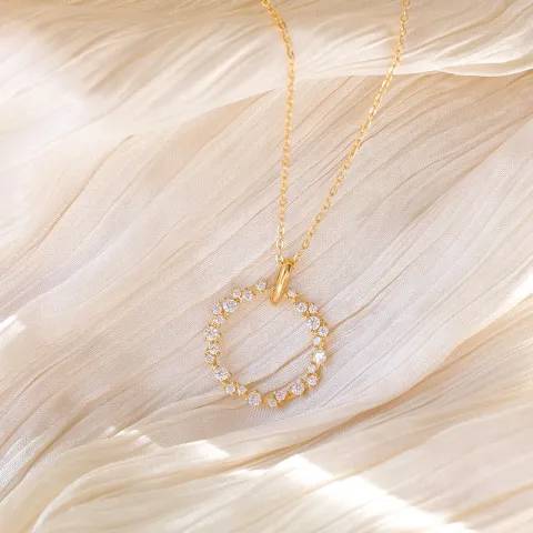 immerwährende Liebe Aagaard Halskette mit Anhänger in vergoldetem Sterlingsilber