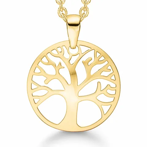 Kollektionsmuster Støvring Design Lebensbaum Halskette mit Anhänger in 8 Karat Gold