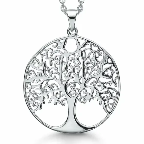 Kollektionsmuster Støvring Design Lebensbaum Halskette mit Anhänger in Silber