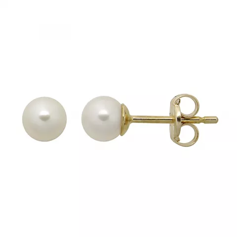 4 mm Støvring Design runden Perle Ohrringe in 8 Karat Gold