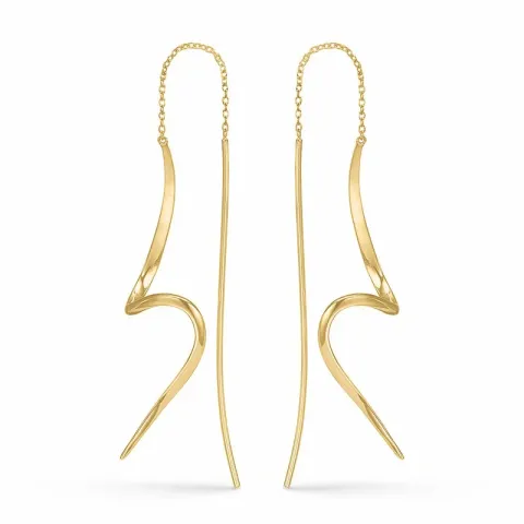 Støvring Design lange Ohrringe in vergoldetem Sterlingsilber