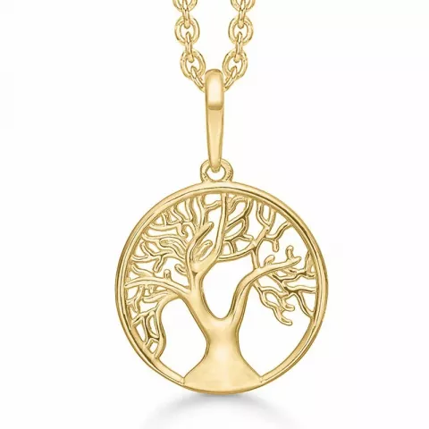 12 mm Støvring Design Lebensbaum Halskette mit Anhänger in 8 Karat Gold