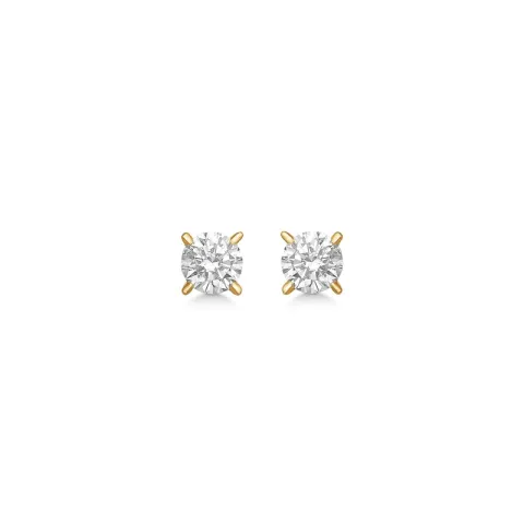 Støvring Design viereckigem Ohrringe in 14 Karat Gold weißem Zirkon