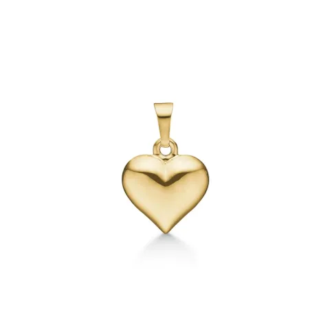 10 x 10 mm Støvring Design Herz Anhänger in 8 Karat Gold
