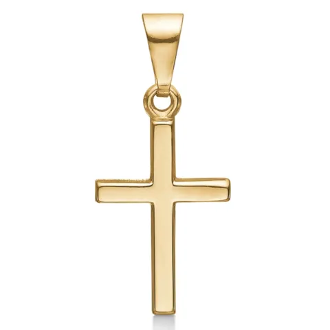 10 x 14 mm Støvring Design Kreuz Anhänger in 8 Karat Gold