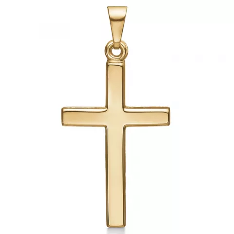 16 x 24,5 mm Støvring Design Kreuz Anhänger in 8 Karat Gold