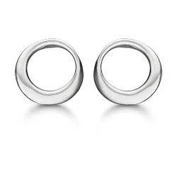 Støvring Design runden Ohrringe in rhodiniertem Silber
