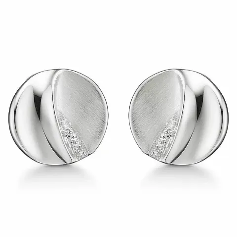 Støvring Design Ohrclips in Silber weißem Zirkon