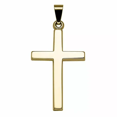 16 x 24,5 mm Støvring Design Kreuz Anhänger in 14 Karat Gold