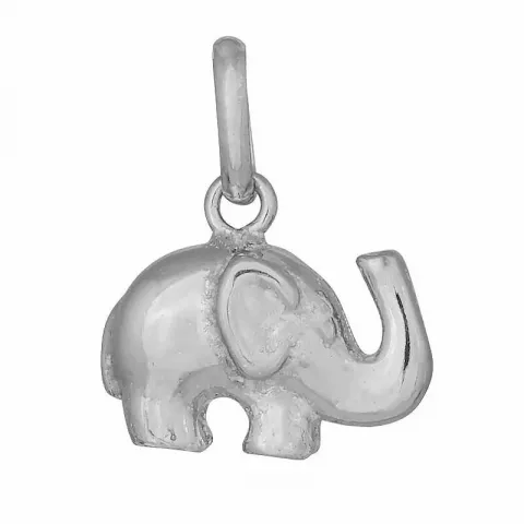 Polierter Siersbøl Elefant Anhänger in Silber