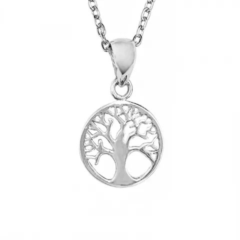 Siersbøl Lebensbaum Anhänger mit Halskette in rhodiniertem Silber