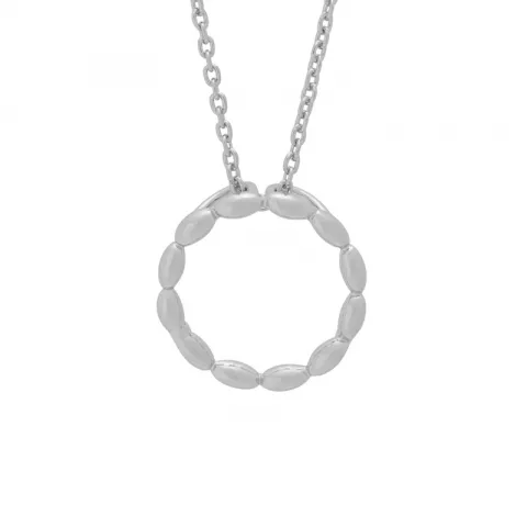 Siersbøl Kreis Anhänger mit Halskette in rhodiniertem Silber